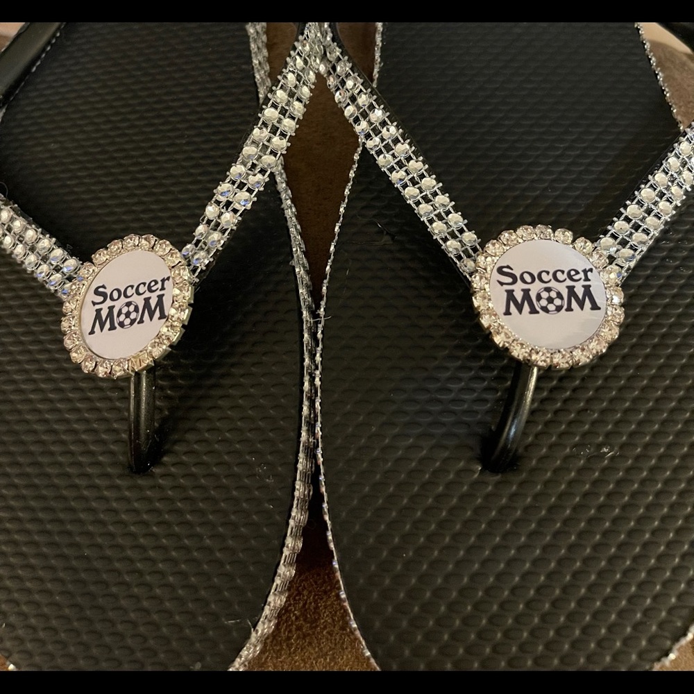 Soccer mom flip flops